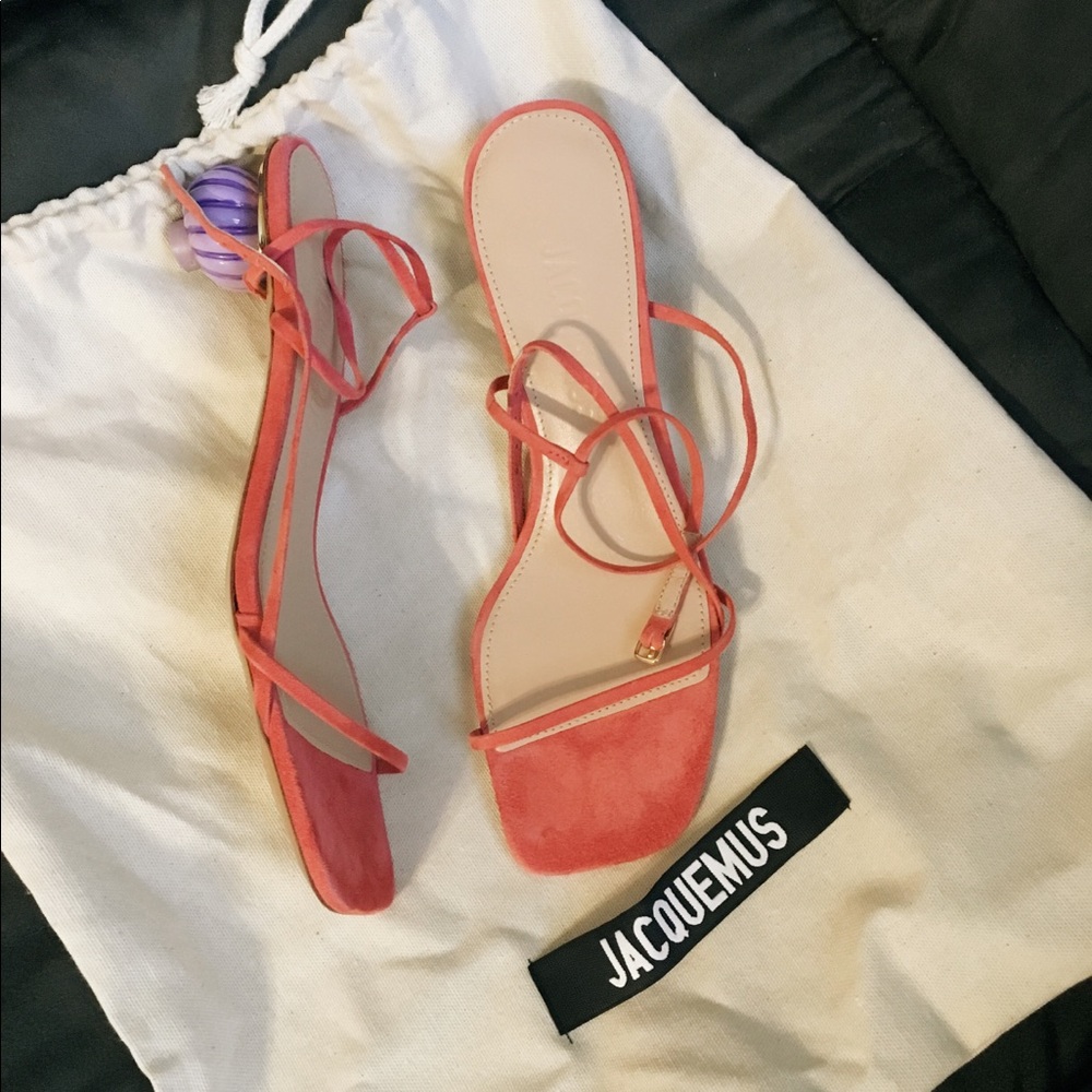 Jacquemus Pink Heeled Sandals - Gem